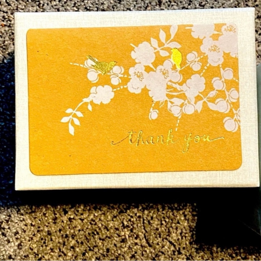Floral Thank You Cards - White and Gold (73 Cards Plus Envelopes)